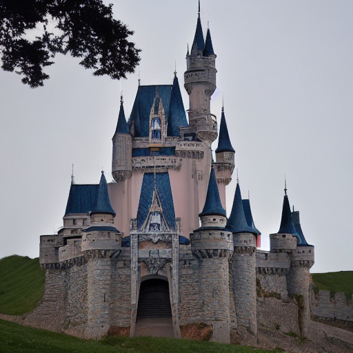 Stable Diffusion output for the prompt "castle" (5 of 6)