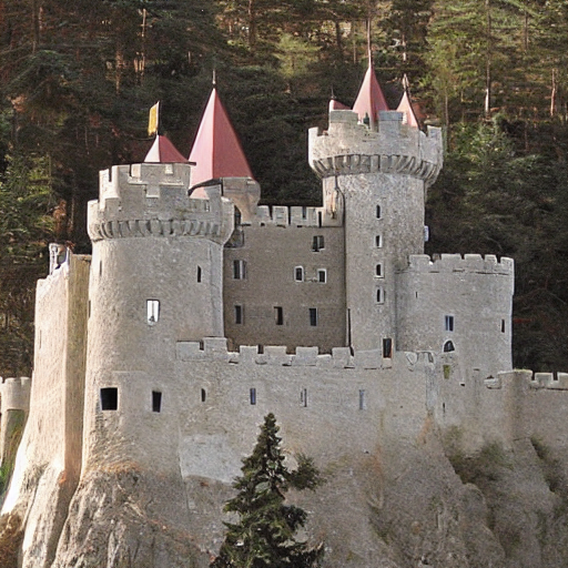 Stable Diffusion output for the prompt "castle" (4 of 6)