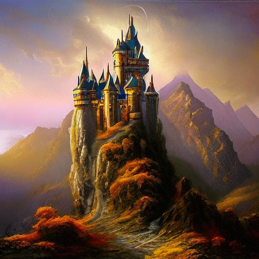 Stable Diffusion output for the prompt "castle James Christensen" (3 of 5)
